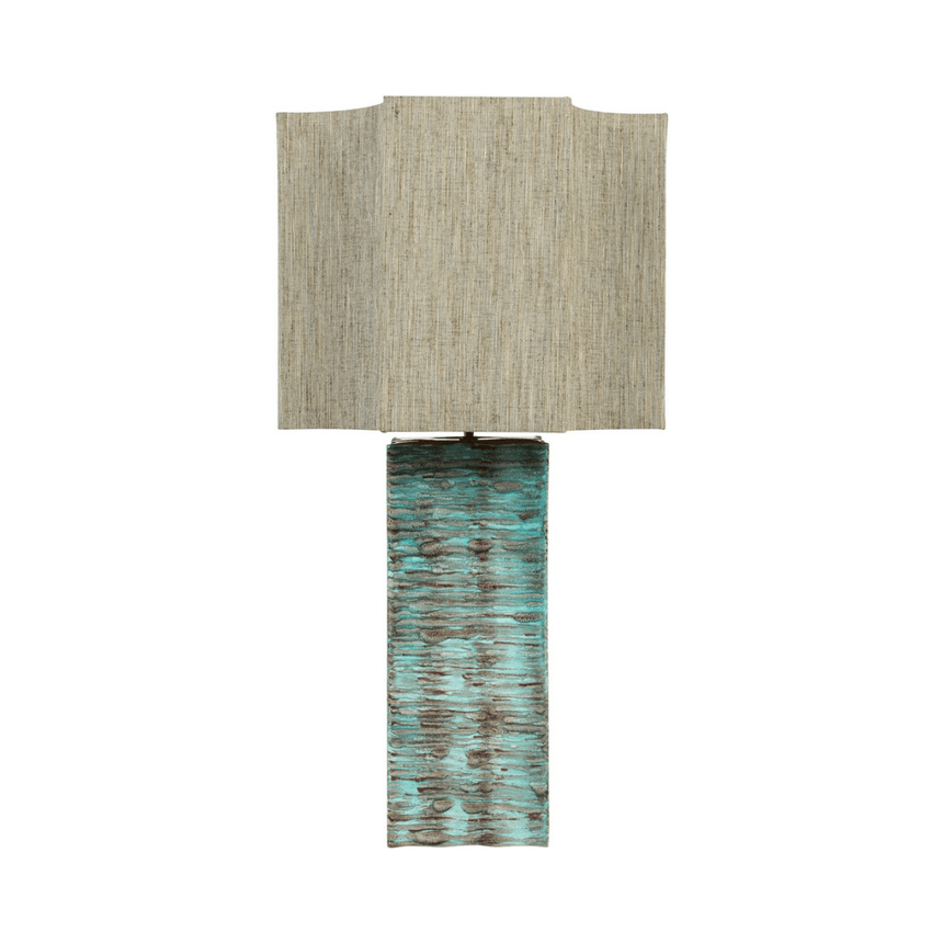 Ripple clay table lamp