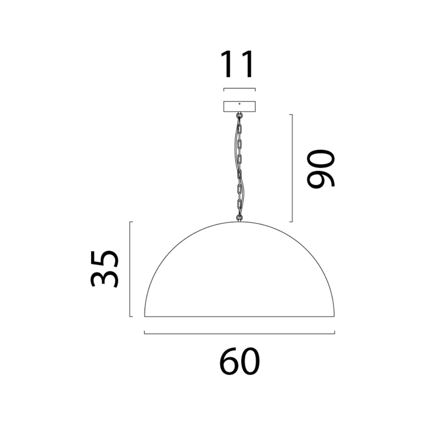Larino 1-bulb oil-filled metal pendant lamp