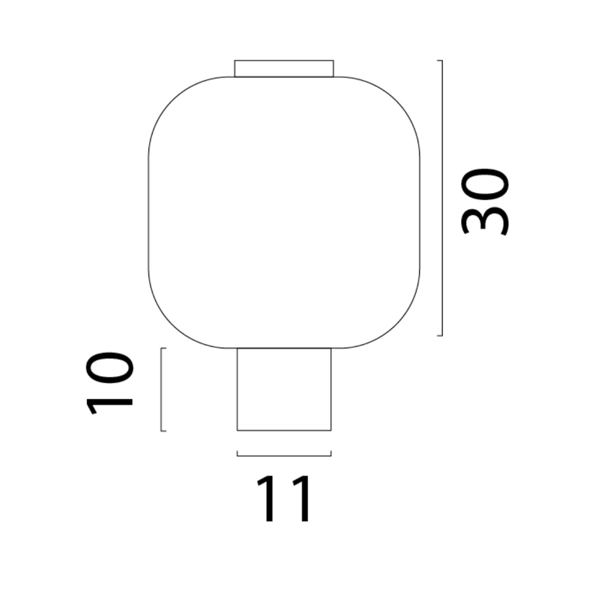 Lett üveg asztali lámpa fekete foglalattal