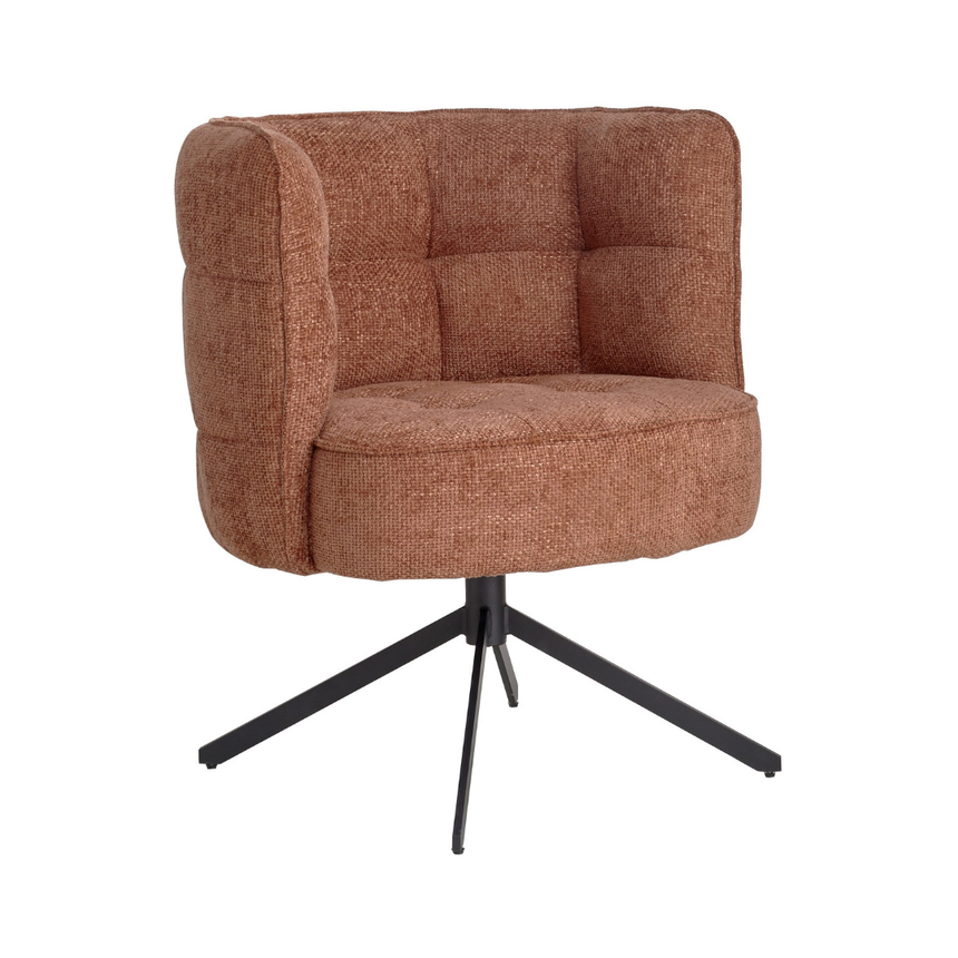 Odin karfás bársony forgószék