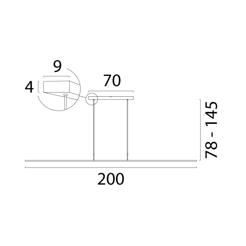 Real2 fém függőlámpa 200