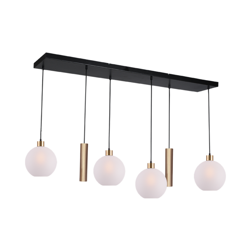 Lazise fehér üveg függőlámpa arany foglalattal