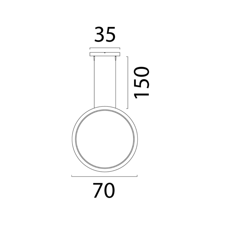 Evy fém függőlámpa 35x70