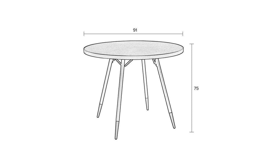 Denise fa étkezőasztal Ø90-3