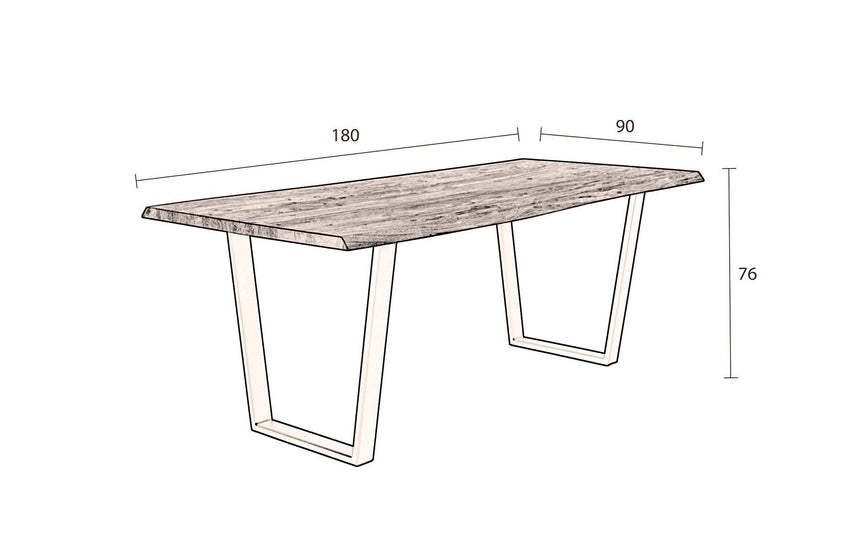 Aka fa étkezőasztal 180x90-7