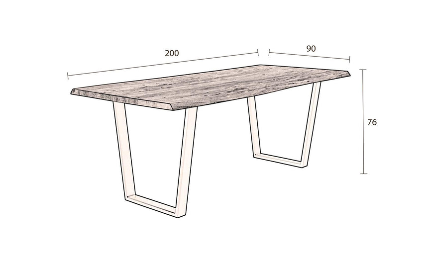 Aka fa étkezőasztal 200x90-1
