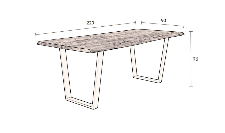 Aka fa étkezőasztal 220x90-1