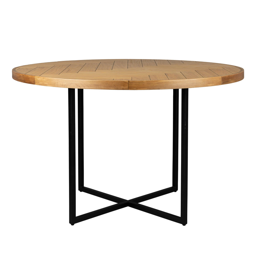 Class wooden dining table Ø120