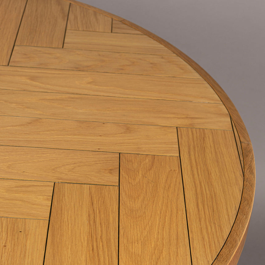 Class wooden dining table Ø120