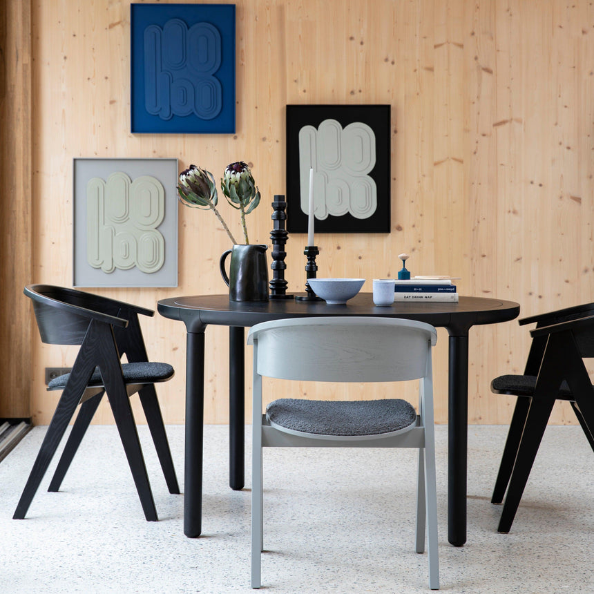 Storm wooden dining table Ø128