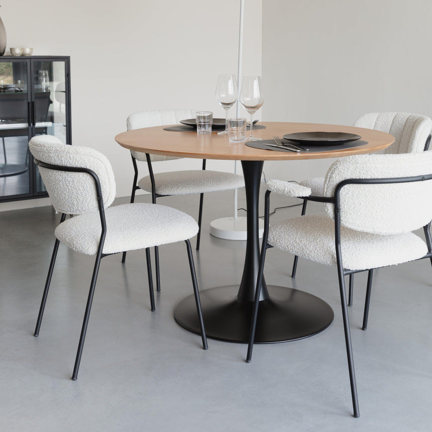 Raku wood dining table