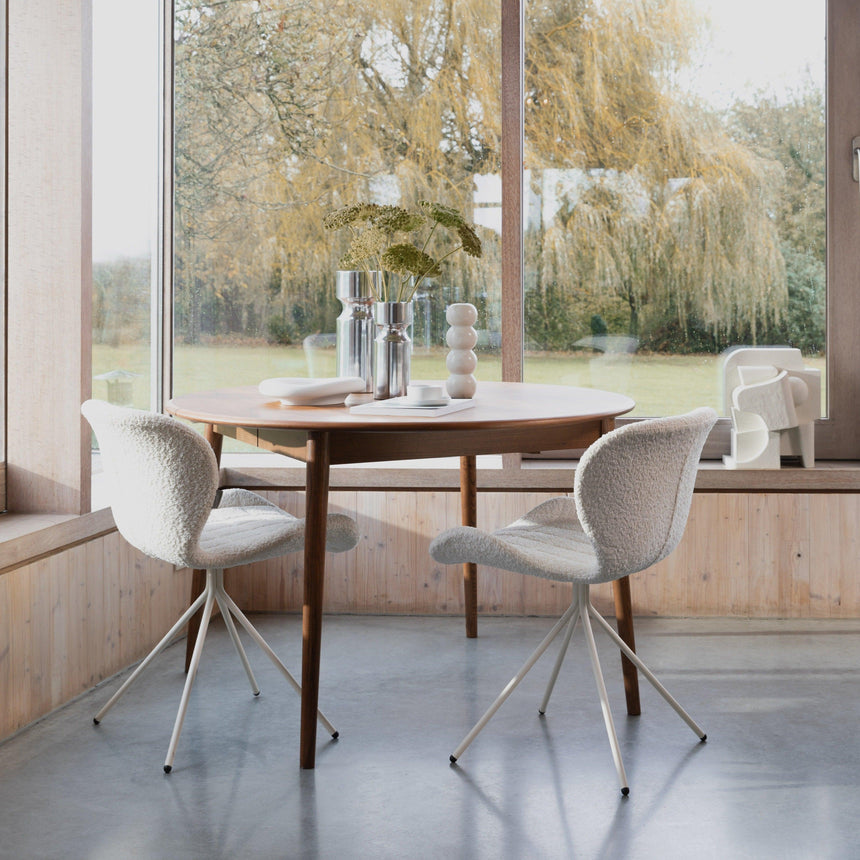 Twist extendable wooden dining table Ø120