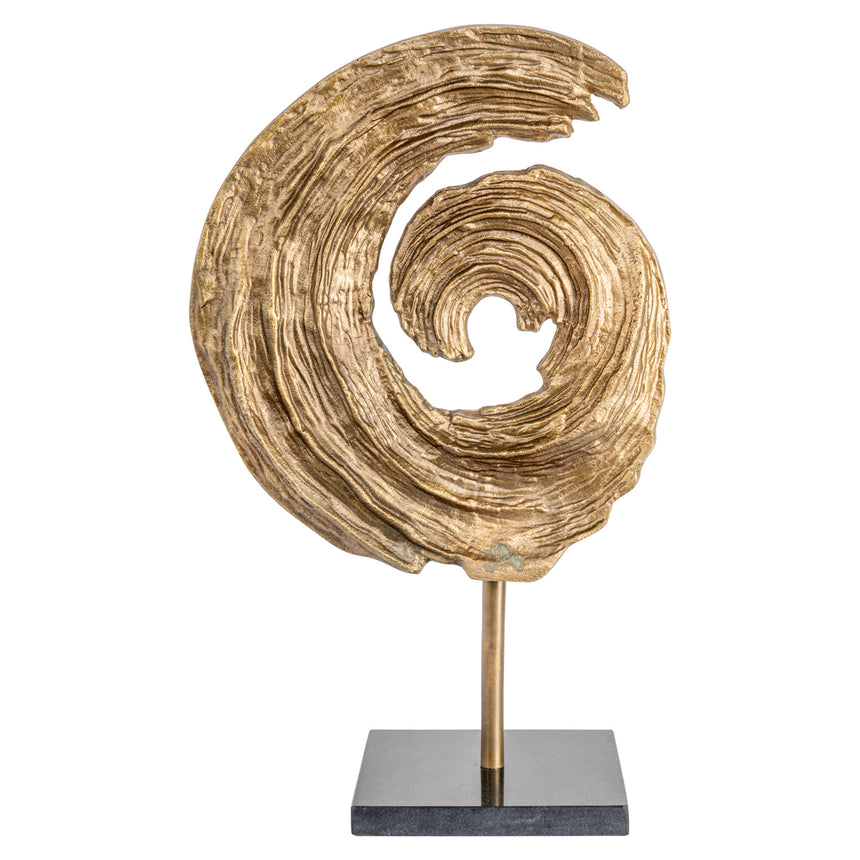 Swirl dekorációs tárgy antik réz nagy
