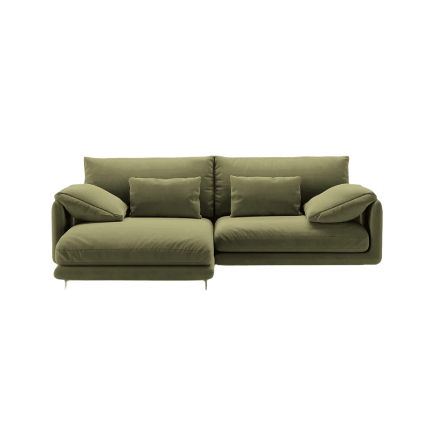 Torino balos bársony sarokkanapé