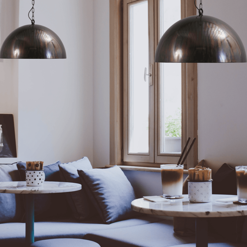 Larino 1-bulb oil-filled metal pendant lamp