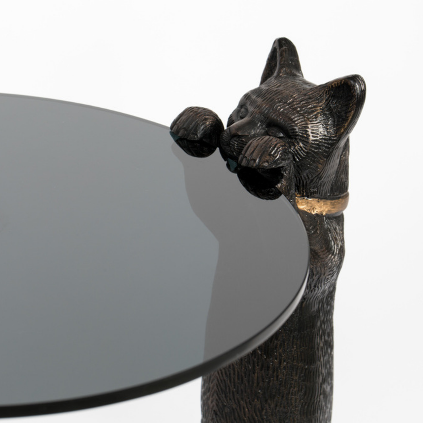 No Girlfriend No Problem üveg lerakóasztal