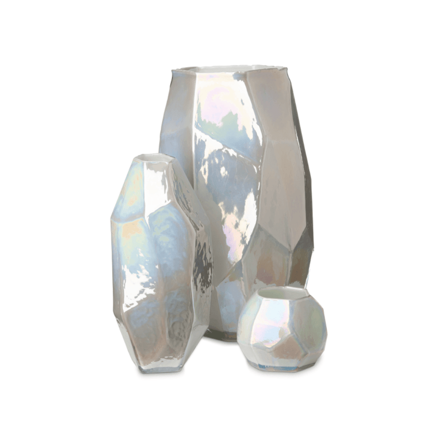 Graphic Luster glass candle holder