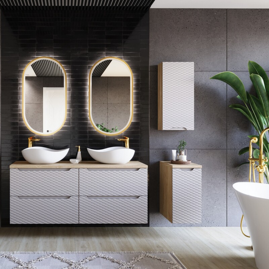 Baggy woven chenille pouf