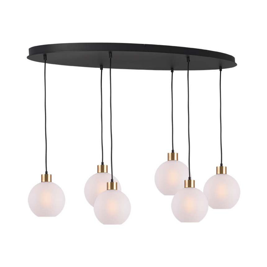 Lazise fehér üveg függőlámpa arany foglalattal