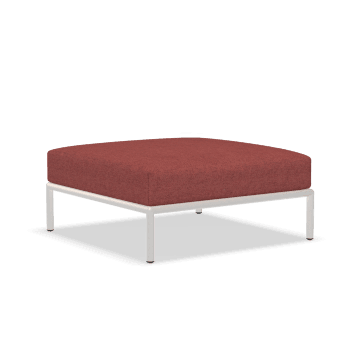 LEVEL2 szövet ottomán fehér lábbal - Dutch Home