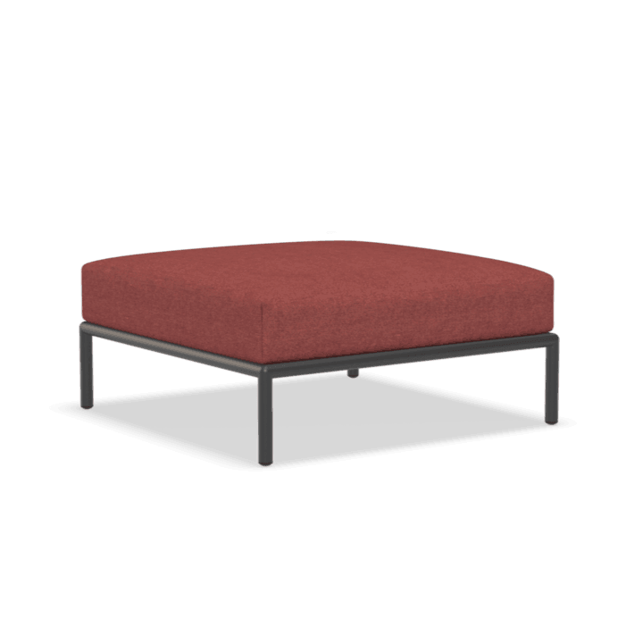 LEVEL2 szövet ottomán fekete lábbal - Dutch Home