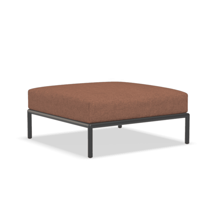 LEVEL2 szövet ottomán fekete lábbal - Dutch Home