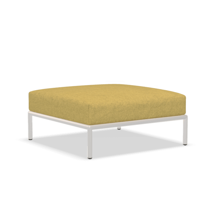 LEVEL2 szövet ottomán fehér lábbal - Dutch Home