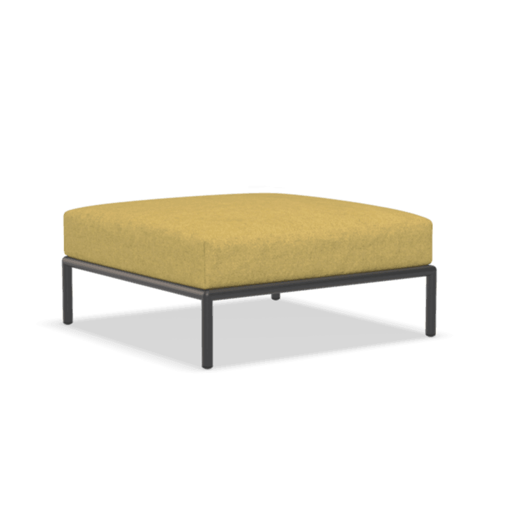 LEVEL2 szövet ottomán fekete lábbal - Dutch Home