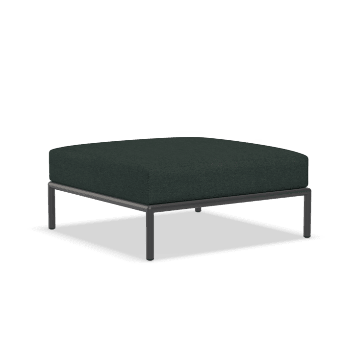 LEVEL2 szövet ottomán fekete lábbal - Dutch Home