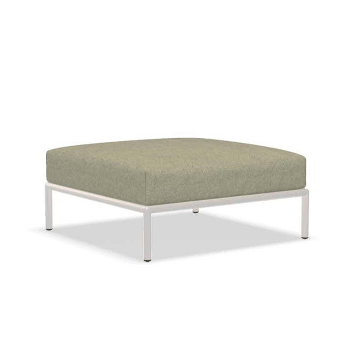 LEVEL2 szövet ottomán fehér lábbal - Dutch Home