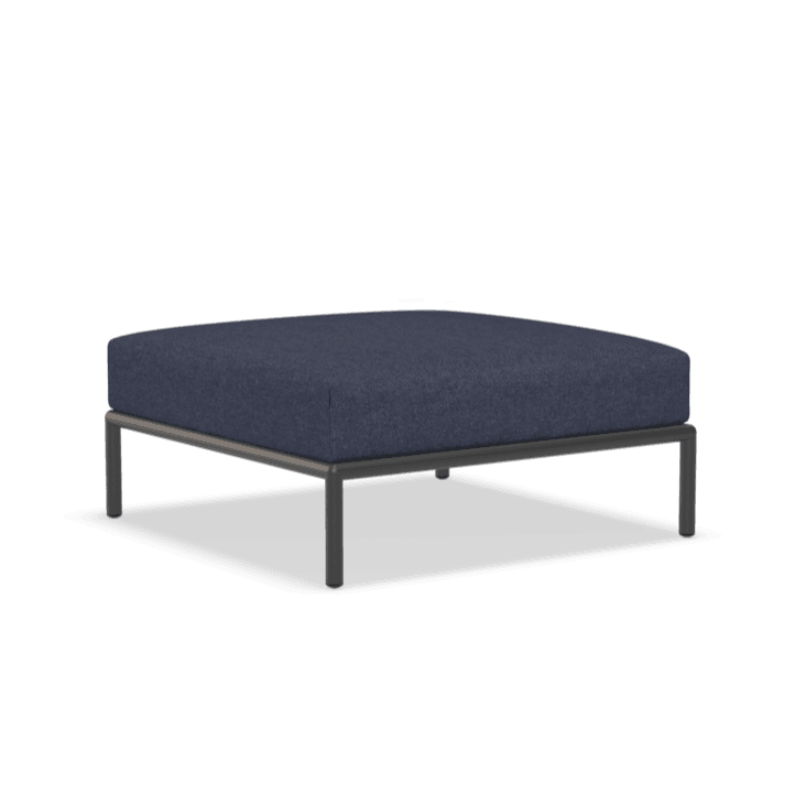 LEVEL2 szövet ottomán fekete lábbal - Dutch Home