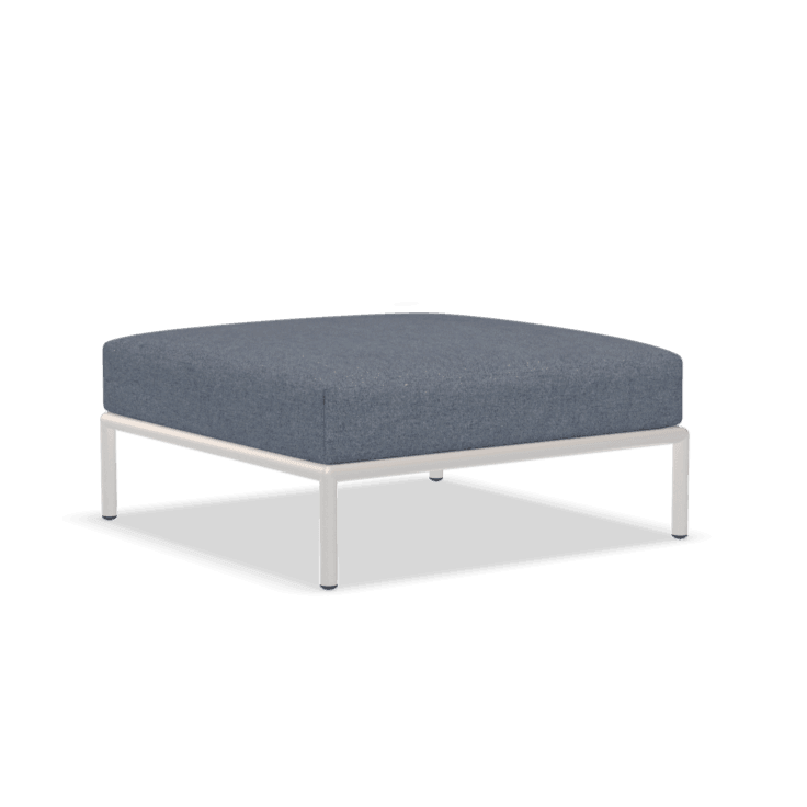 LEVEL2 szövet ottomán fehér lábbal - Dutch Home