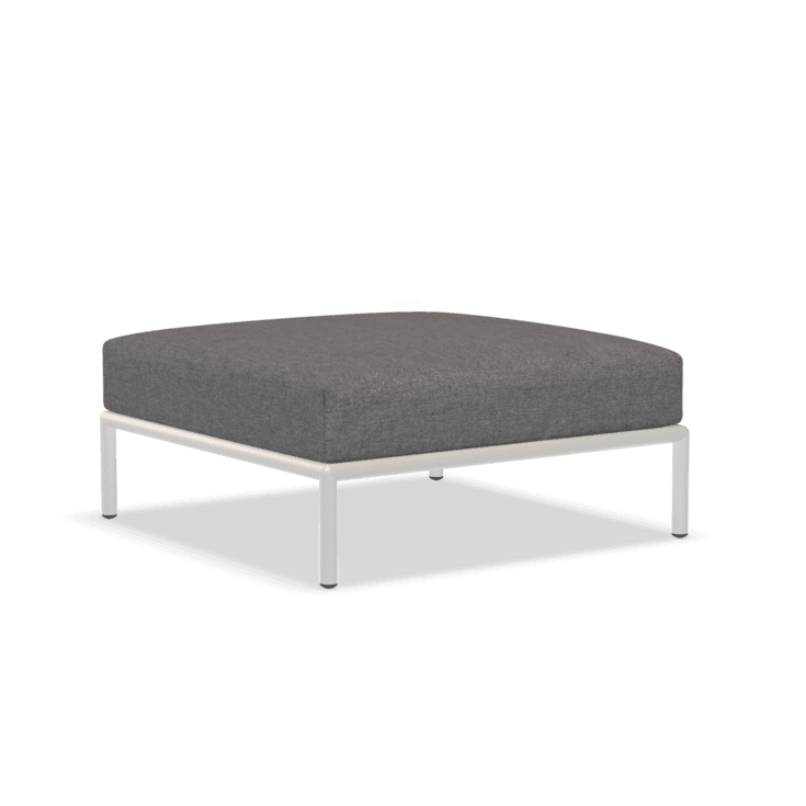 LEVEL2 szövet ottomán fehér lábbal - Dutch Home