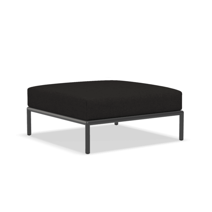 LEVEL2 szövet ottomán fekete lábbal - Dutch Home