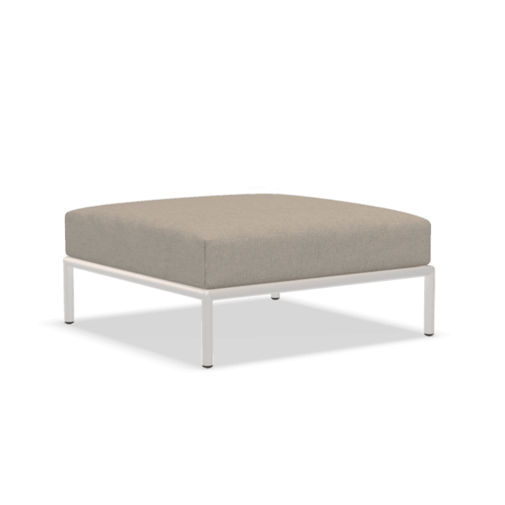 LEVEL2 szövet ottomán fehér lábbal - Dutch Home