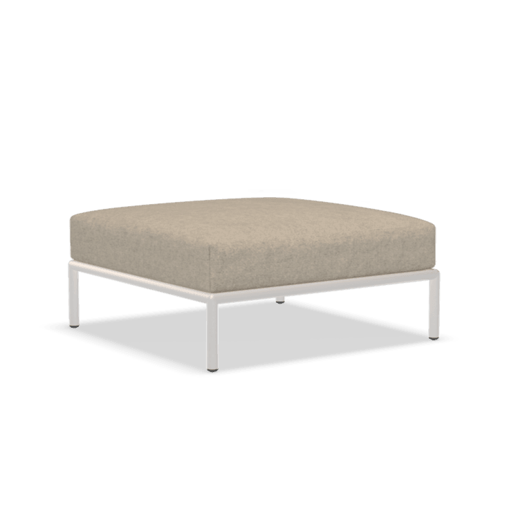 LEVEL2 szövet ottomán fehér lábbal - Dutch Home