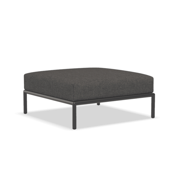 LEVEL2 szövet ottomán fekete lábbal - Dutch Home