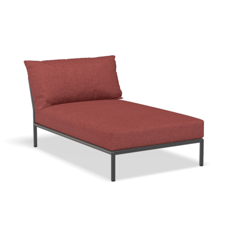 LEVEL2 hosszított szövet fotel fekete lábbal - Dutch Home