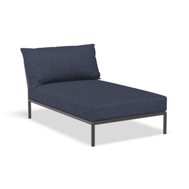 LEVEL2 hosszított szövet fotel fekete lábbal - Dutch Home