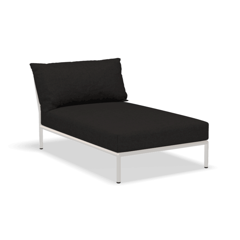 LEVEL2 hosszított szövet fotel fehér lábbal - Dutch Home