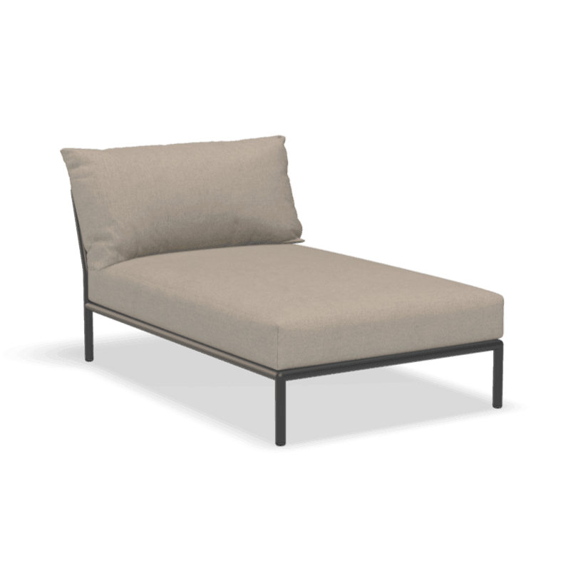 LEVEL2 hosszított szövet fotel fekete lábbal - Dutch Home