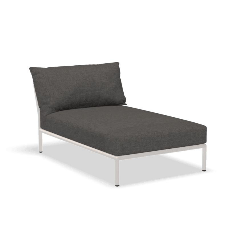 LEVEL2 hosszított szövet fotel fehér lábbal - Dutch Home