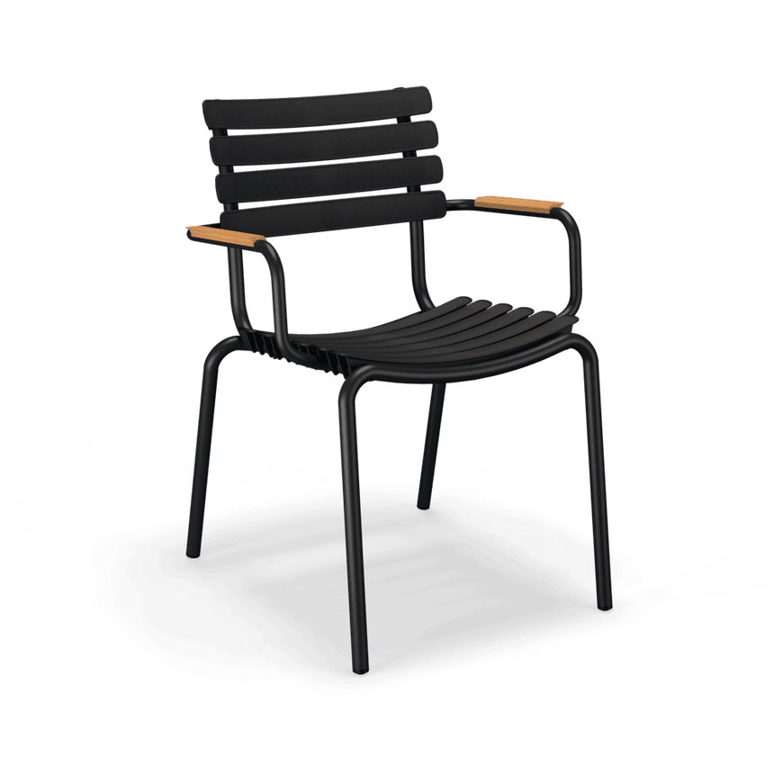 RECLIPS bambusz karfás PP kerti szék - Dutch Home