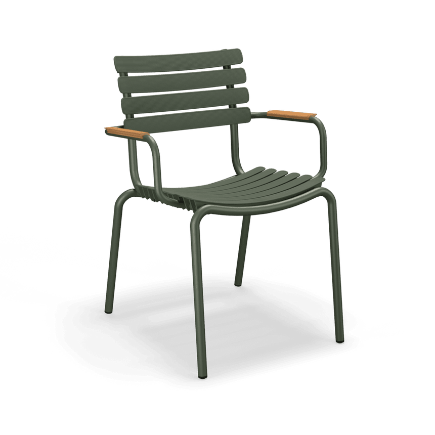 RECLIPS bambusz karfás PP kerti szék - Dutch Home