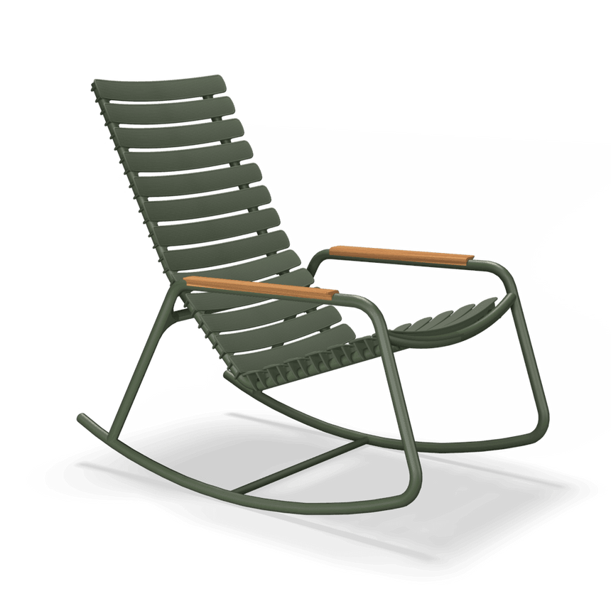 RECLIPS bambusz karfás PP kerti hintaszék - Dutch Home