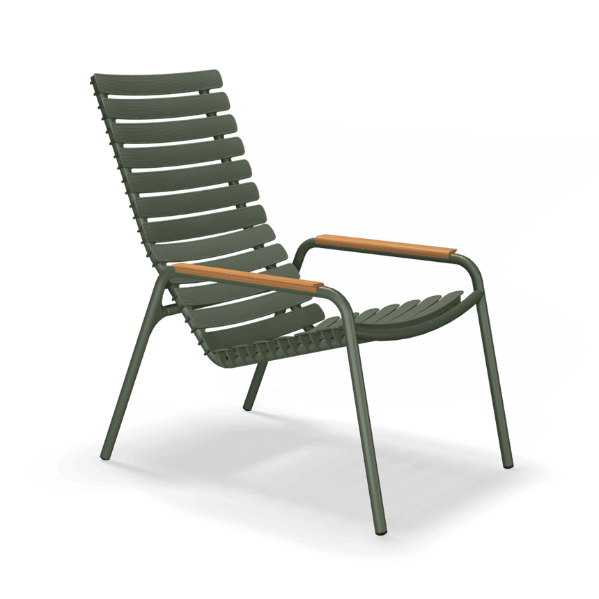 RECLIPS bambusz karfás PP kerti pihenőszék - Dutch Home