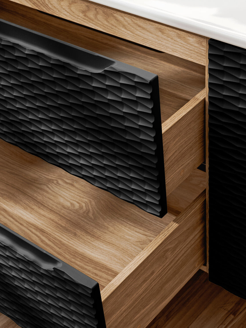 Baggy woven chenille pouf