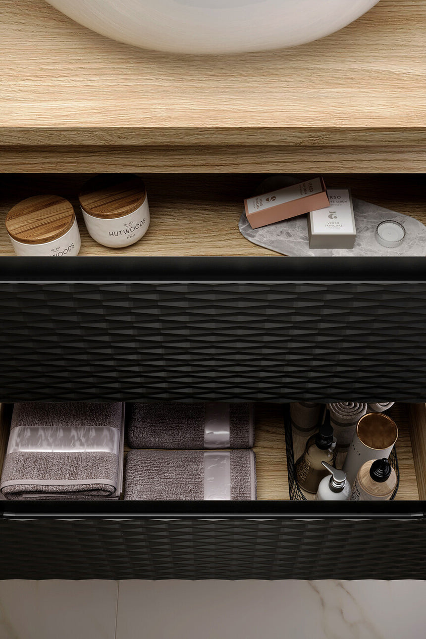 Baggy woven chenille pouf