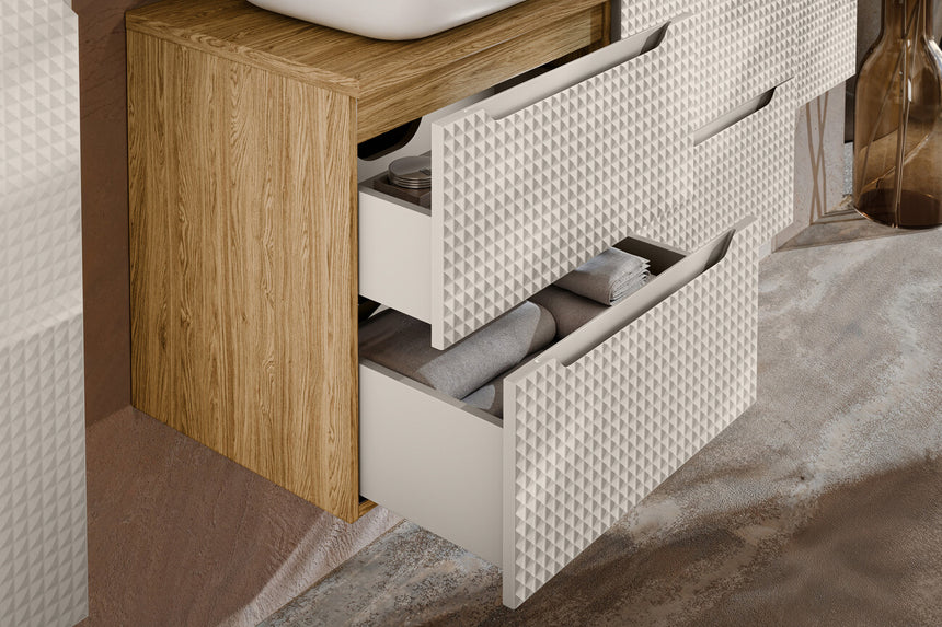 Baggy woven chenille pouf