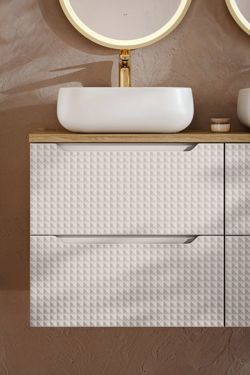 Baggy woven chenille pouf